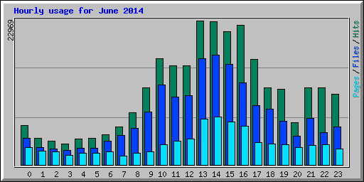 Hourly usage for June 2014