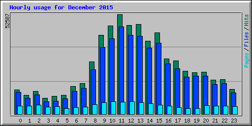 Hourly usage for December 2015